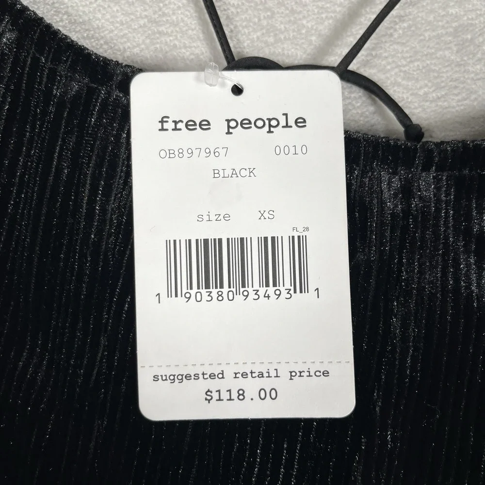 NWT-Free People Intimately All I Need Dress Velvet Maxi Slip Bordeaux Black‎ XS